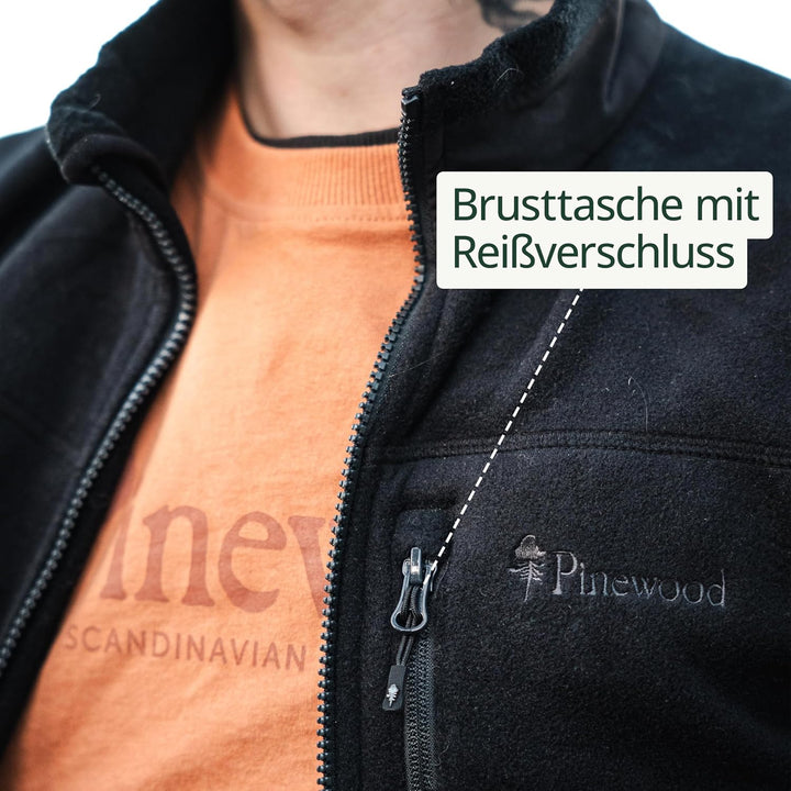 Pinewood Fleece Jacke für Herren. Zum Wandern, Trekking, Jagd, Hundesport und vielen Outdooraktivitä