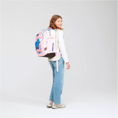 satch match Schulrucksack ergonomisch, erweiterbar auf 35 Liter, extra Fronttasche Candy Clouds - Ro