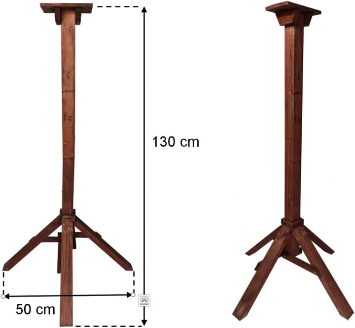 Vogelhäuschen, Vogelhaus aus Holz, Vogelhäuschen, Nistkasten, mit Ständer (Rotbraun, XXXL) XXXL Rotb