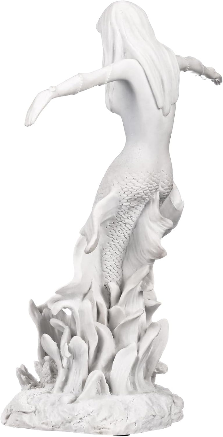 Design Toscano Königin des Ozeans, die Meerjungfrau: Marmor-Kunstharz Statue