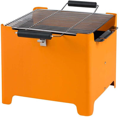 tepro Holzkohlegrill Chill&Grill Cube orange, Grillfläche: ca. 31,5 x 31,5 cm, Orange