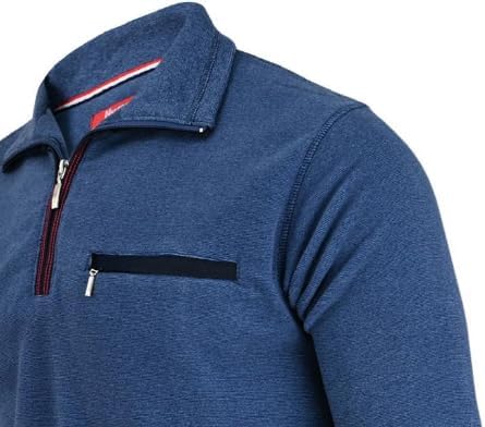 Soltice Herren Langarm Sweatshirt mit Brusttasche, Gestreifter Strickpullover mit Kragen, Meliert, W