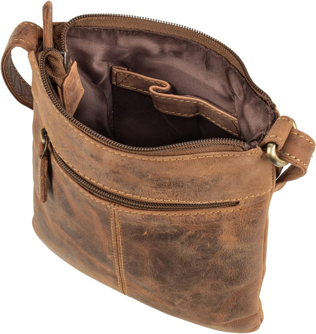 Greenburry Vintage Umhängetasche Leder 20 cm