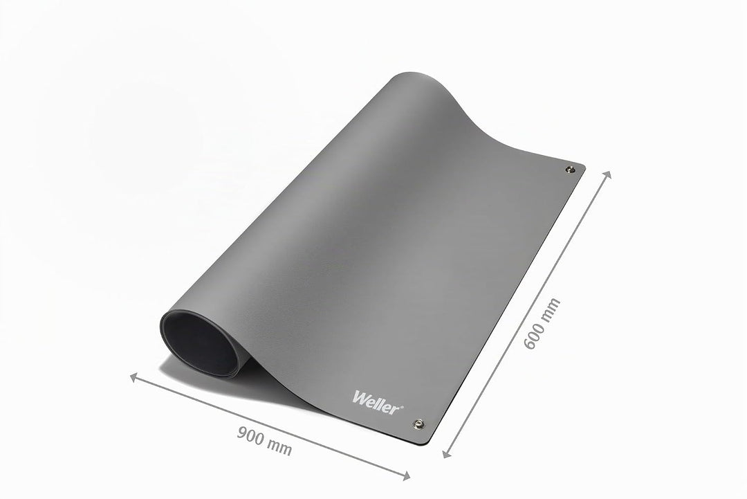 Weller T0051403799 Antistatische ESD Premium Tisch-Lötmatten Set, Grauer Lötmattensatz Grey Solderin