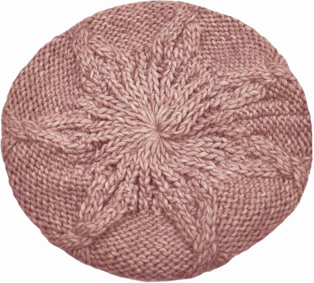 Melegari Strickmütze | Pragelierte Baskenmütze | Mütze aus Wolle und Alpaka | Made in Italy | Herren