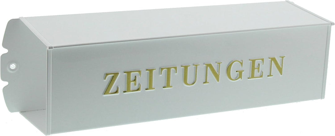 Burg-Wächter Zeitungsrolle mit Metall-Seitendeckel, Briefkastenergänzung, Eckig, Verzinkter Stahl, 8