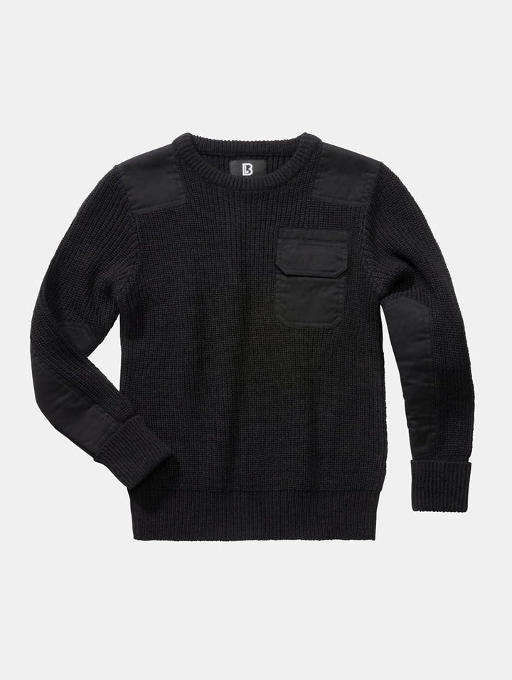 Brandit Kids BW Pullover, Grössen 122 bis 176, 122-128 Schwarz
