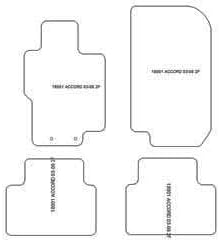 MDM fussmatten für Honda Accord VII ab 2003-08.2008 Passform wie Original aus Velours, Automatten mi