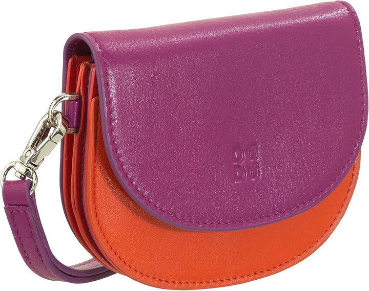 DUDU Damen-Portemonnaie aus Leder fürs Handgelenk, kleines fabiges Damen-Portemonnaie mit Münzfach,