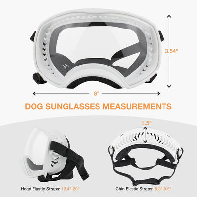 NAMSAN Hundebrille mit Weit Sichtfeld, UV-Schutz Grosse Hunde Sonnenbrille, Augen Schützen Klare Hun