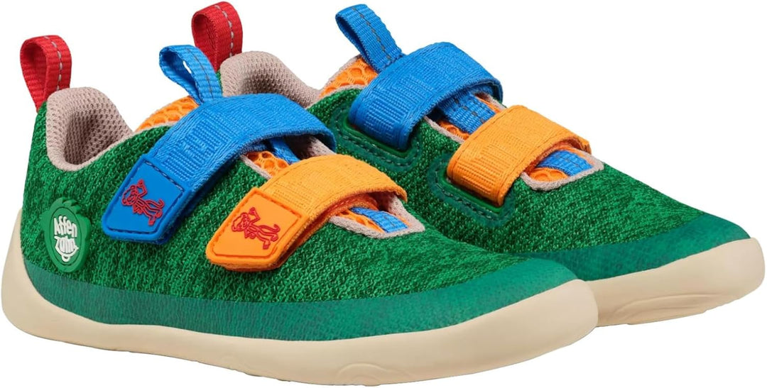 Affenzahn Barfussschuh Knit Happy mit Klettverschluss, Vegan, rutschfest, Flexibel, Reflektierend, b