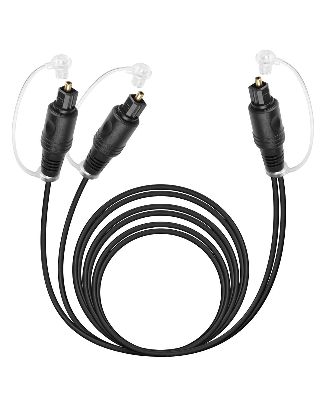 RIIEYOCA Toslink Splitter 1 in 2 out, 1 Stecker zu 2 Steckern Optisches Audiokabel für Heimkino, Blu