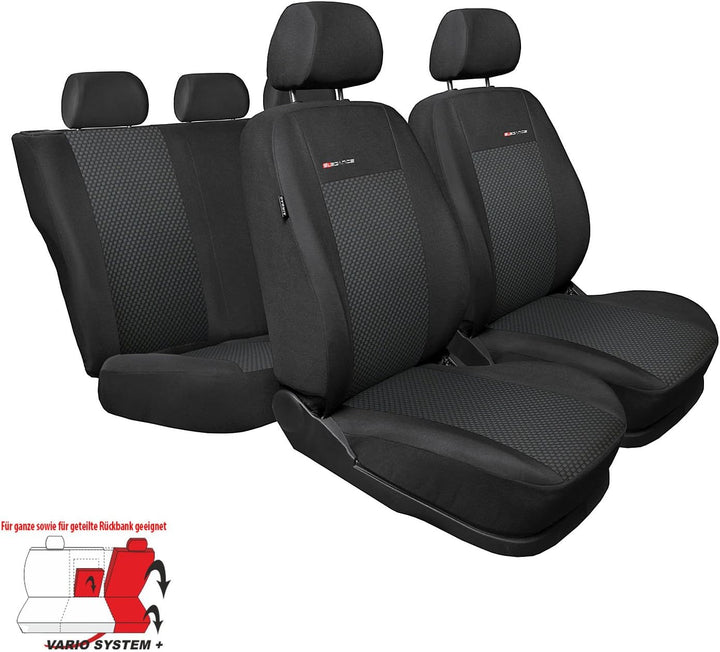 GSC Sitzbezüge Universal Polyester Schonbezüge kompatibel mit Toyota Yaris Dunkelgrau, Dunkelgrau