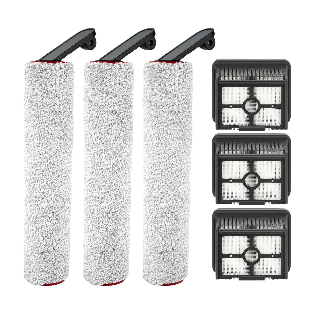 (6 Stück) H12 Pro Ersatz Bürstenrollen und HEPA Filter für Dreame H12 Pro, H12 Dual schnurlosen Nass