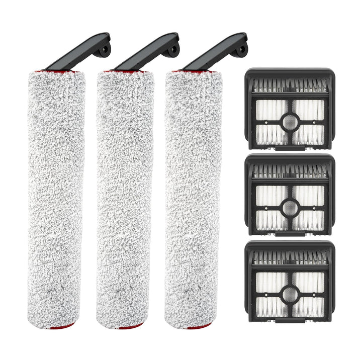 (6 Stück) H12 Pro Ersatz Bürstenrollen und HEPA Filter für Dreame H12 Pro, H12 Dual schnurlosen Nass