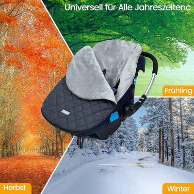 Orzbow Winter Baby Fusssack für Babyschale,Frühjahr Universal Einschlagdecke für Autositz & Maxi-Cos