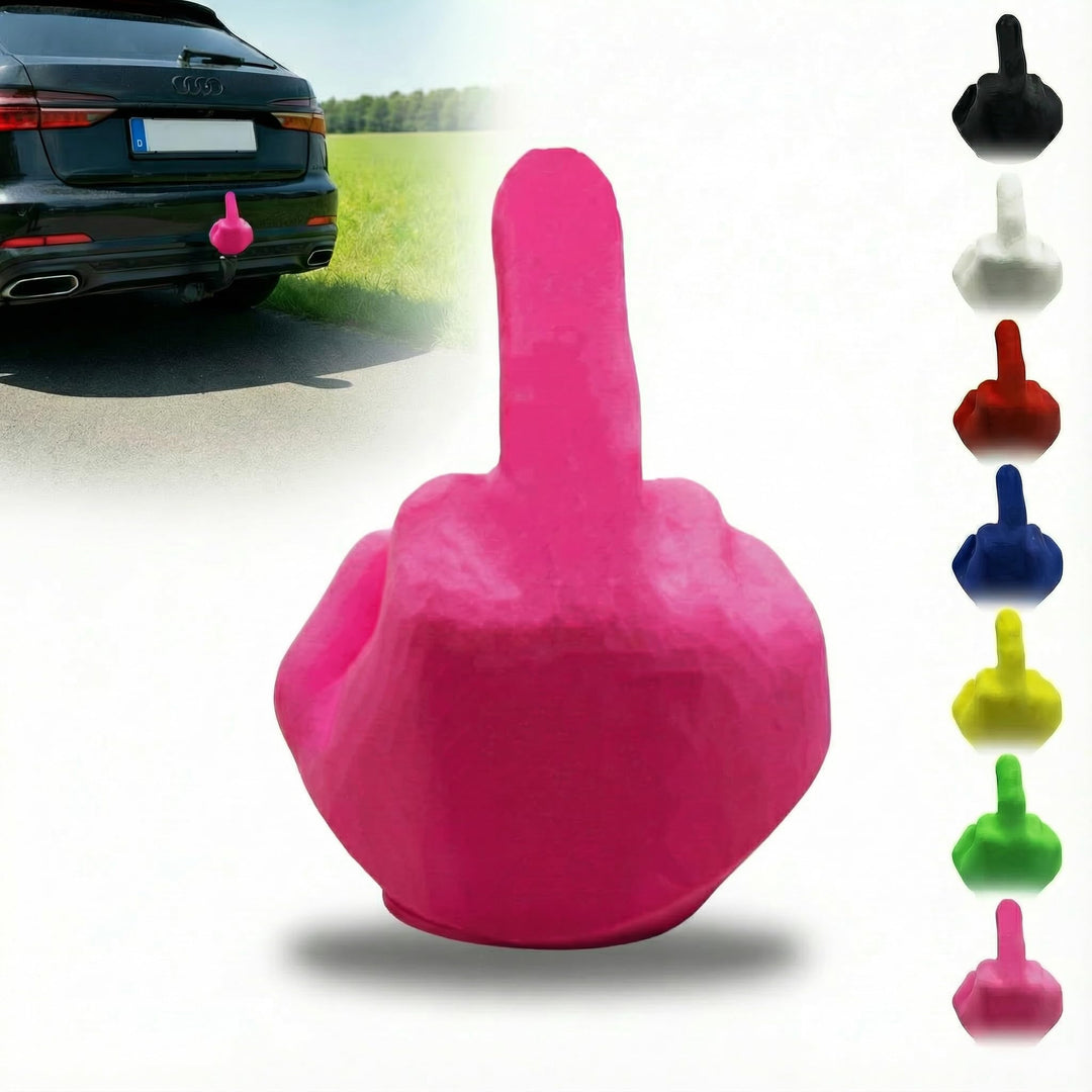 Kugelschutzkappe für Anhängerkupplungen - Hand - Mittelfinger - Abdeckkappe für Kupplungen - AHK Kap