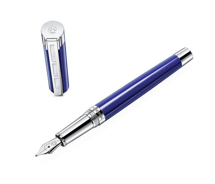 STAEDTLER Initium Resina Füllhalter, blaues Edelharz, F, Made in Germany, mit edler Geschenkverpacku