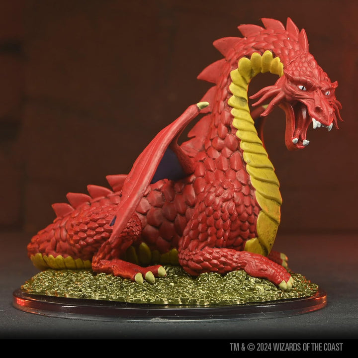 WizKids D&D Icons of The Realms: 50th Anniversary - Classic Red Dragon Boxed Miniature | Dungeons an