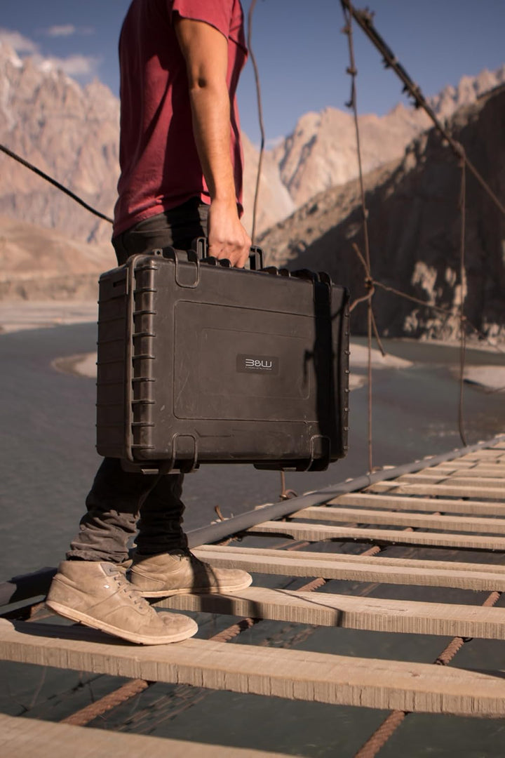 B&W Transportkoffer Outdoor - Typ 6500 Schwarz - mit variabler Facheinteilung - Wasserdicht nach IP6