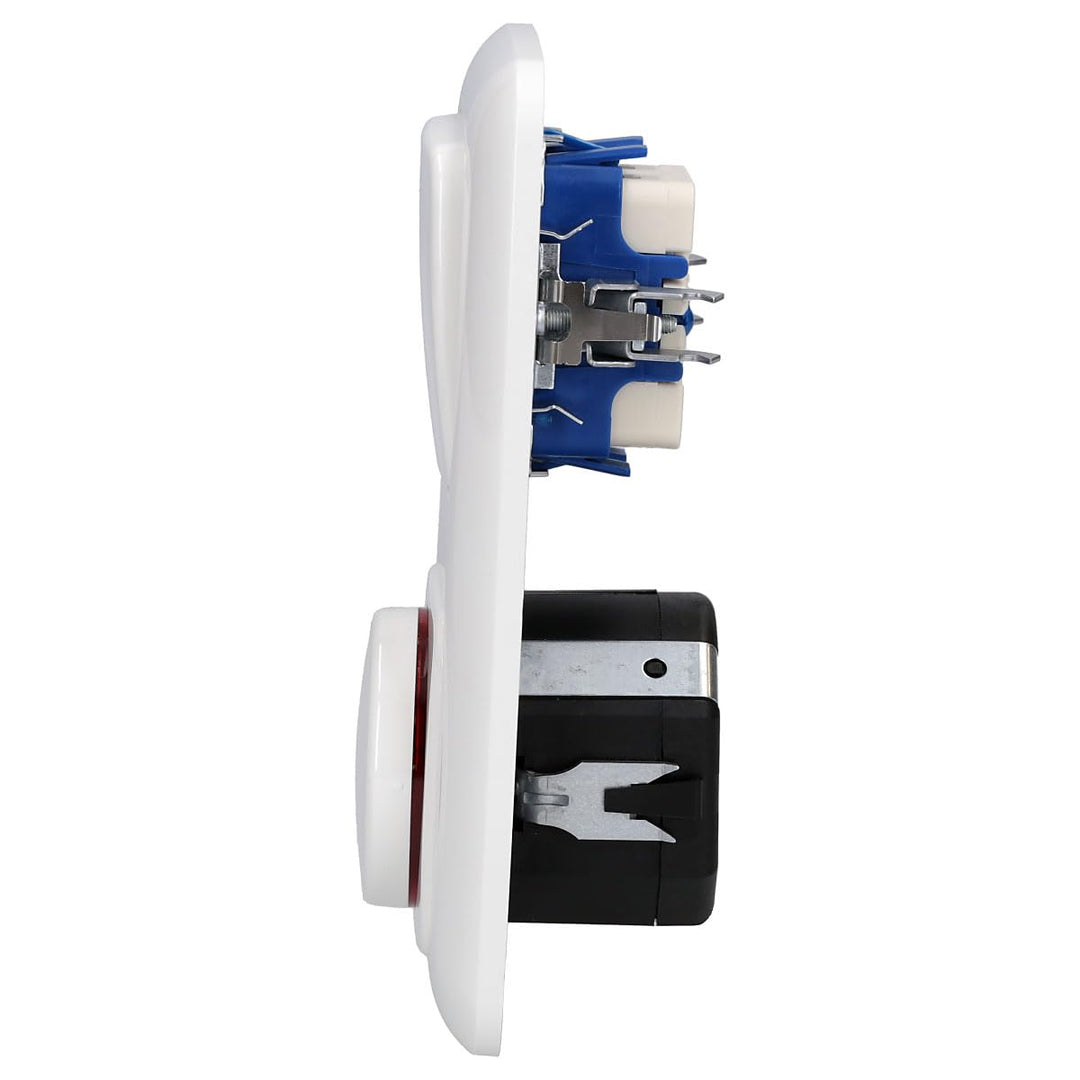LED Dimmer Komplett-Set BUSCH JÄGER, LED-Drehdimmer -alpinweiss- -Reflex SI- neues Modell 6523-U 102