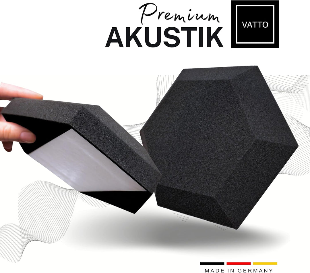 Akustikpaneele 3D HEXAGON Schallabsorber WAND - Schalldämmung - SCHALLSCHUTZ sound absorber - SCHALL