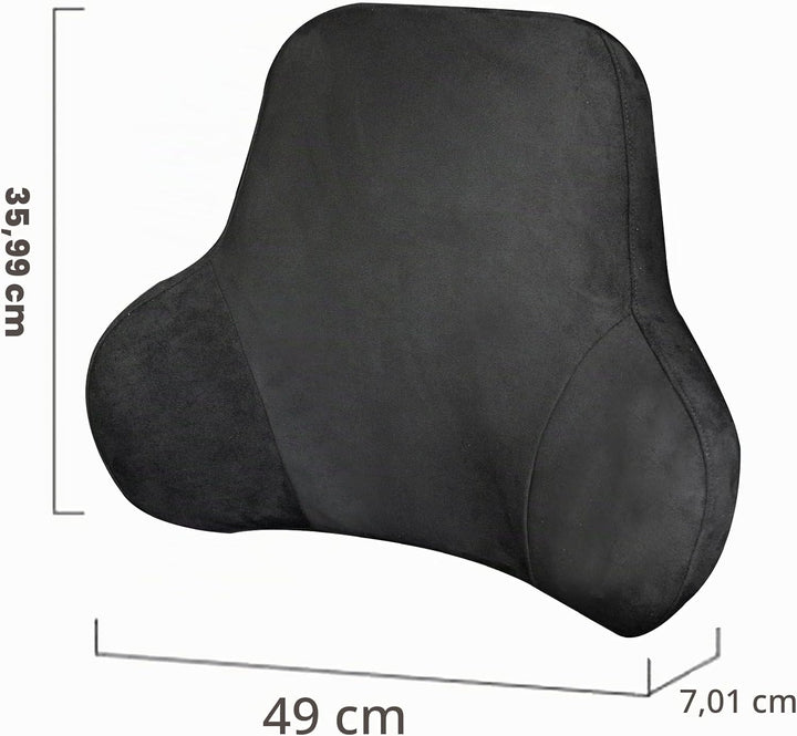 Lordosenstütze Auto Lendenkissen aus Memory-Schaum mit abnehmbarem Wildleder Veloursbezug – Ergonomi