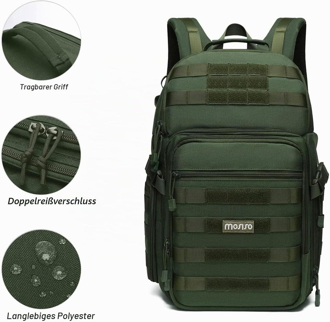 MOSISO Kamerarucksack, DSLR/SLR/Spiegellose Fotografie Taktisch Kamera Tasche Hülle Wandern im Freie
