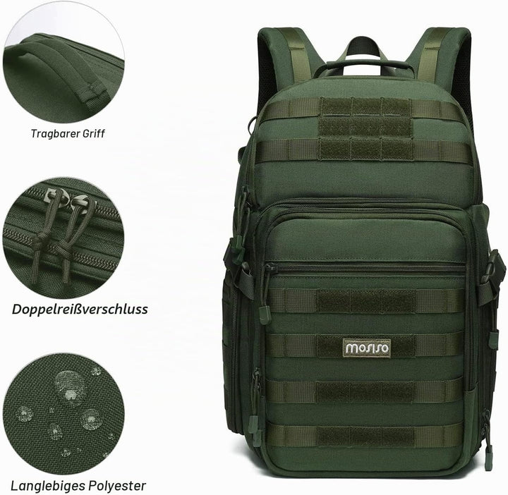 MOSISO Kamerarucksack, DSLR/SLR/Spiegellose Fotografie Taktisch Kamera Tasche Hülle Wandern im Freie