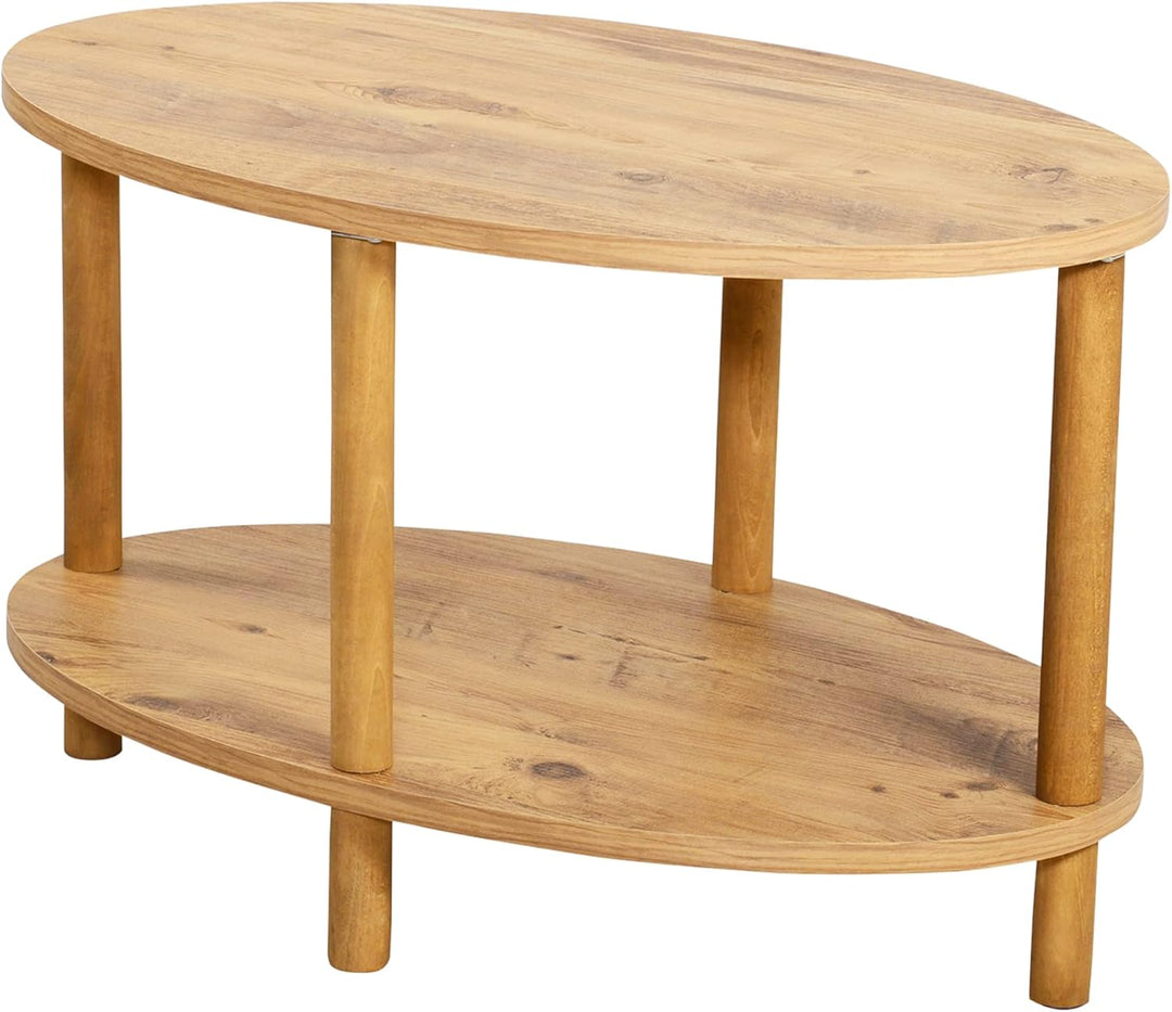 [en.casa] Couchtisch Højreby mit unterer Ablage Wohnzimmertisch Kaffeetisch 43 x 70 x 44 cm Sofatisc