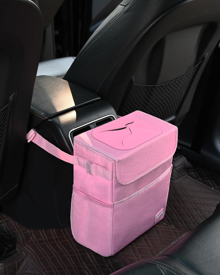 SIBOFUEGO Niedlicher Auto-Mülleimer – multifunktionales Auto-Zubehör für Damen, Auto-Organizer und A