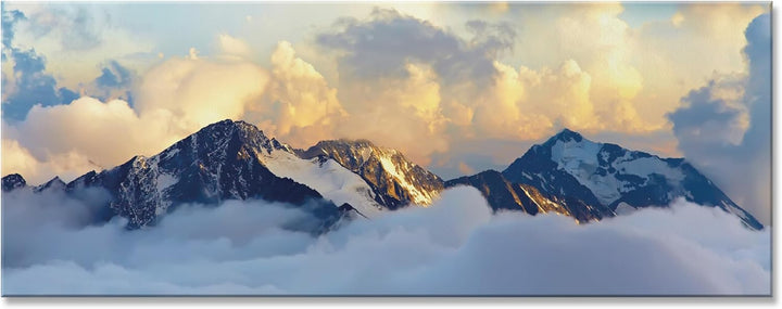 Primus Print - Wandbild Glasbild - Acrylglas Aludibond (Aluminium, Berge 109,2x42 cm) Aluminium Berg