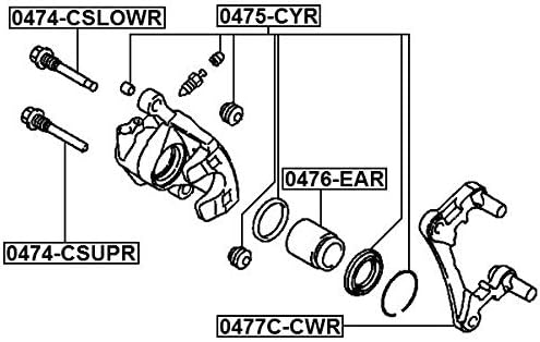 Febest 0477C-CWR - Bremssattelhaltersatz