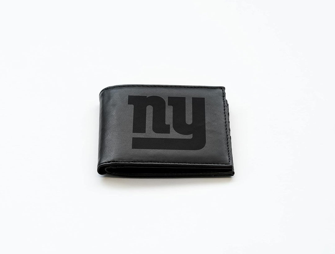 Rico Industries NFL Laser Engraved Billfold Wallet, Black New York Giants, New York Giants
