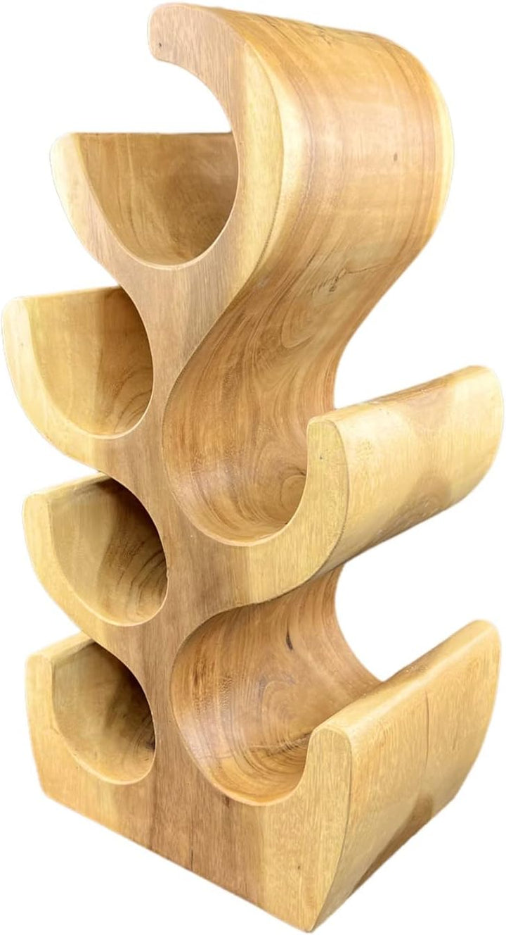 Weinregal Stehend Massiv Holz (50/70/100x27x18) Freistehender Weinhalter Massivholz Flaschenhalter (