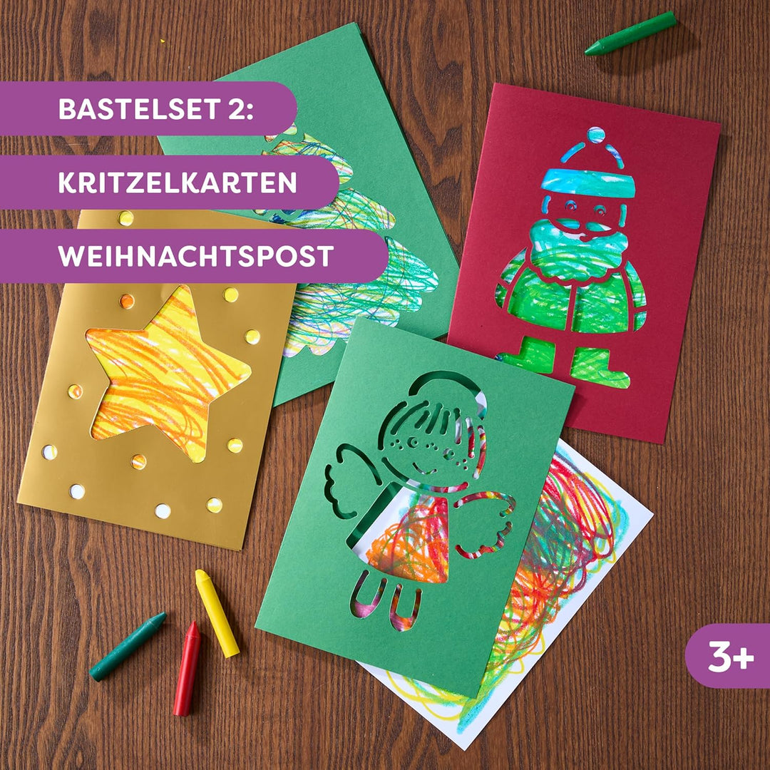 HABA Sachenmacher Bastelset Weihnachten für Kinder ab 3 Jahren – Erstes Basteln im Advent – Bastelbo