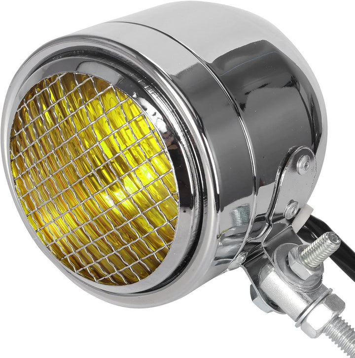 Retro Motorrad-Scheinwerfer | Lampe mit hoher Sichtbarkeit mit Schale, Leuchtmittel für Motorradsche