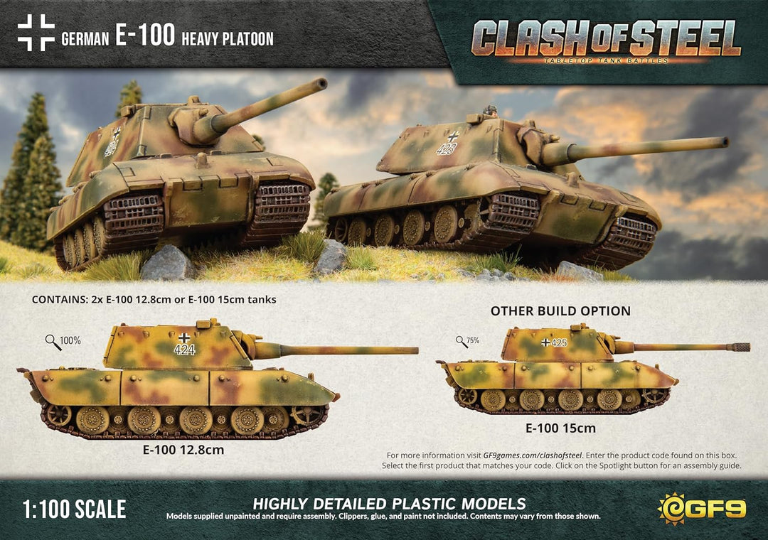 Gale Force Nine - Clash of Steel - E-100 Heavy Tank Platoon