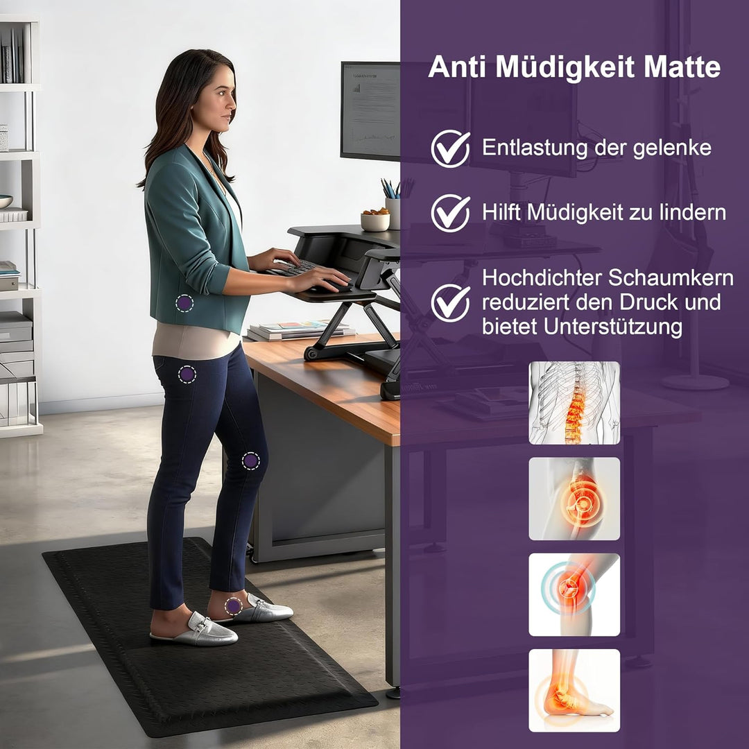 bimiti Anti Ermüdungsmatte für Steharbeitsplätze, Ergonomische Arbeitsplatzmatte für gesundes, 60 x