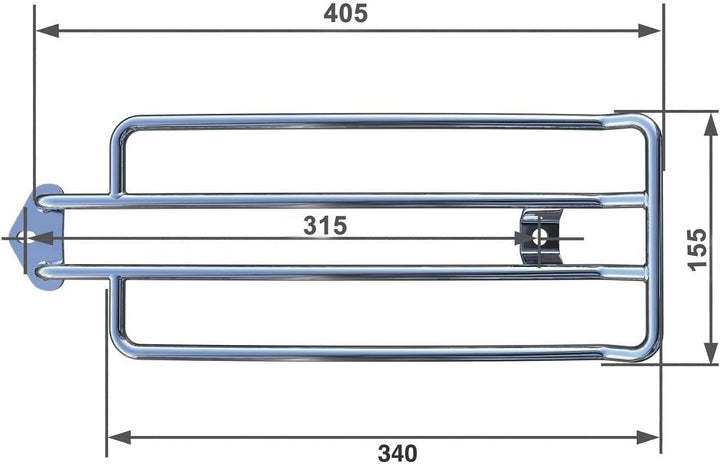 Gepäckträger Edelstahl poliert Silber kompatibel mit Hd Harley Davidson Softail Modellen z.B. Street