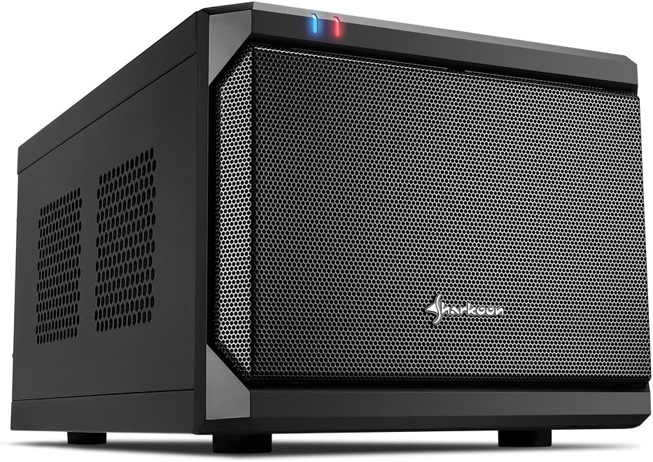 Sharkoon QB One PC-Gehäuse (Mini-ITX, 2X 2,5/3,5 interne, 2X USB 3.0/2.0),Schwarz