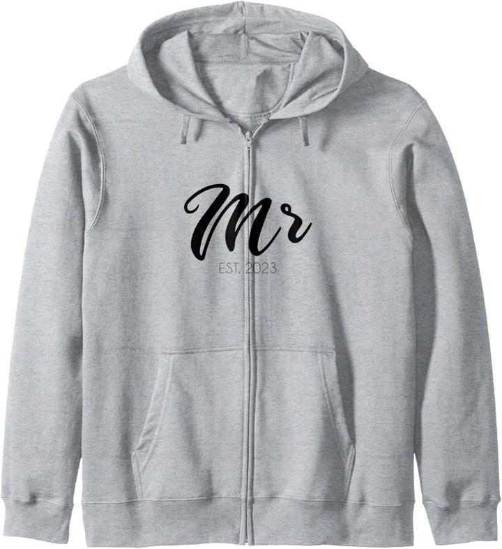 Hochzeits-Geschenk Mr. Est. 2023 Bräutigam Kapuzenjacke