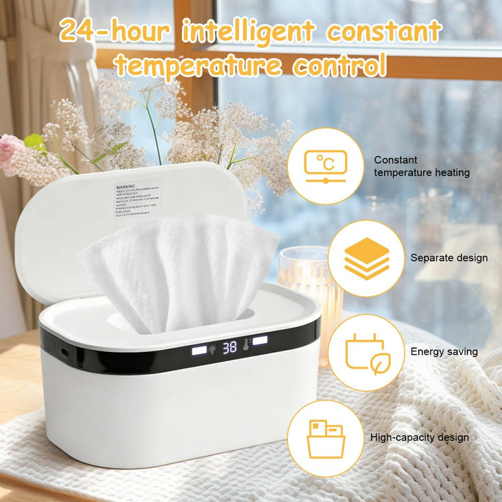 Tutamaz 10W Feuchttuch Wärmer, 3 Heizstufen Schnell, Baby Wischtuchwärmer, USB Wischtuchwärmer,Handt