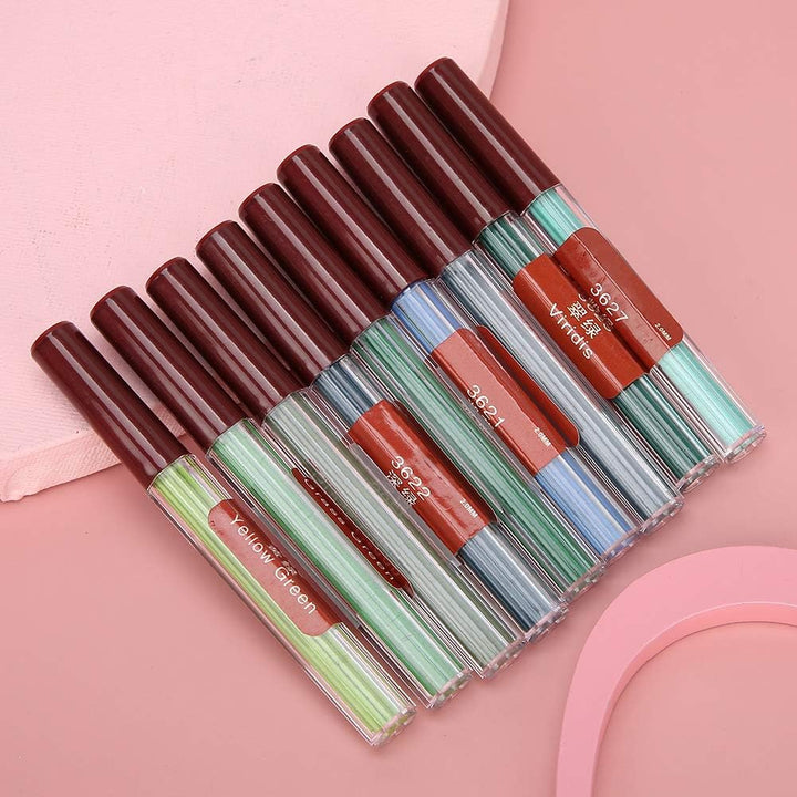 2,0 mm Farbstiftmine, 9 verschiedene farbige Blei Nachfüllungen, fette und 90 mm hohe mechanische Na