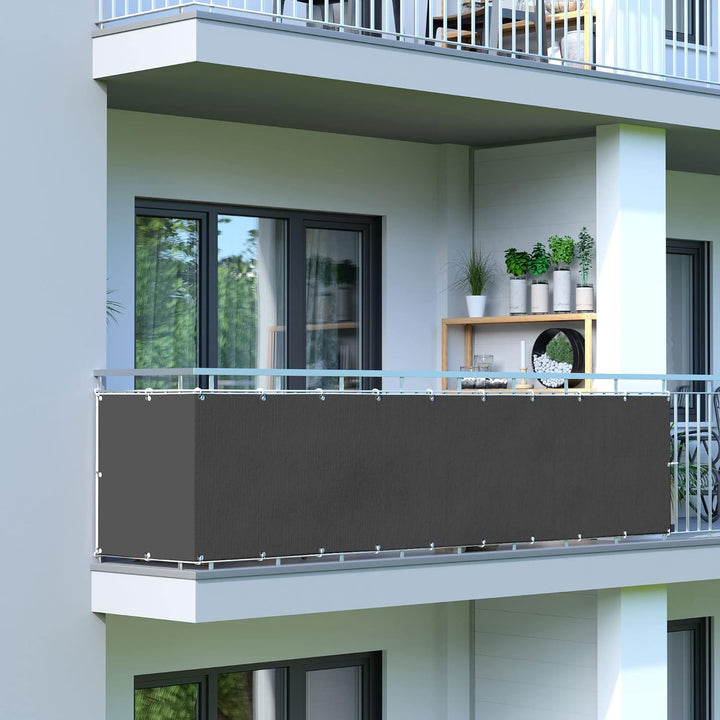 jarolift Balkonbespannung Basic, Balkon Sichtschutz Windschutz Sonnenschutz Balkon-Verkleidung, Wass