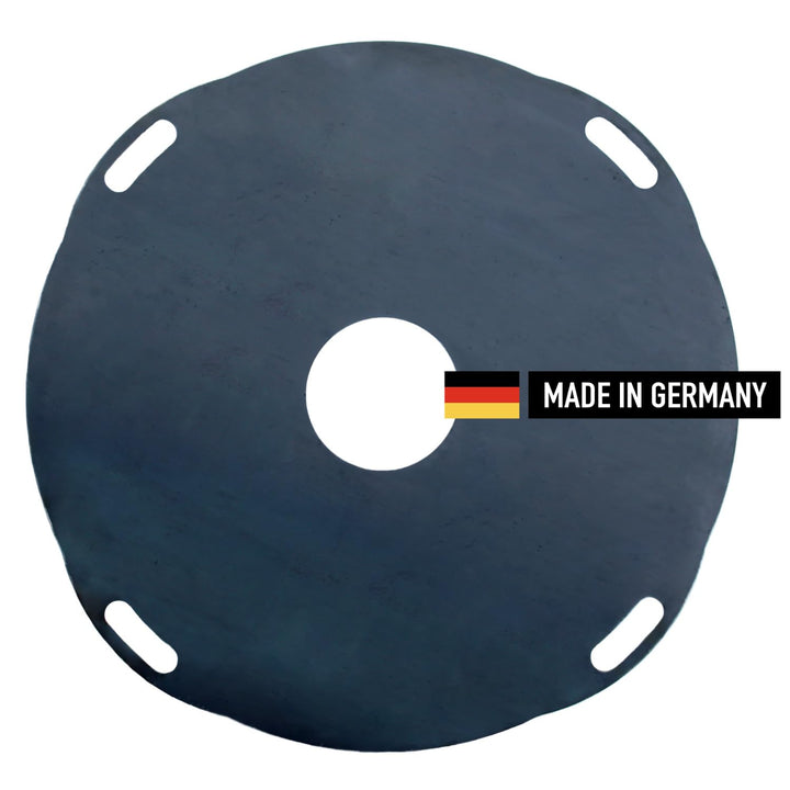 Dynamic-Wave Premium Feuerplatte 80 cm - 5mm dick - Grillring & BBQ-Platte & 4 Handgriffen - Ultimat