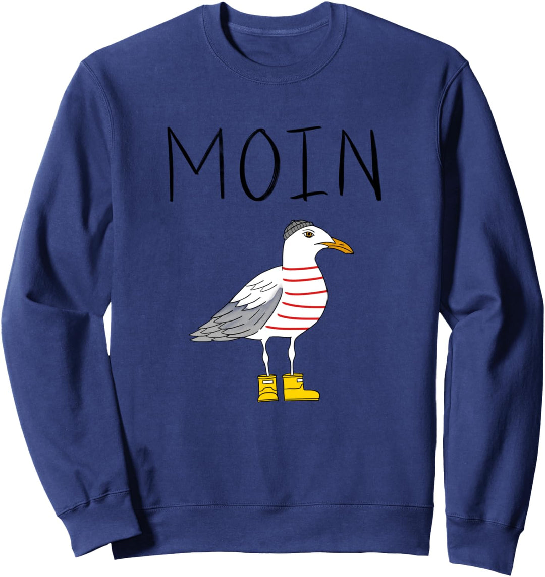 Moin Löppt Spruch Möwe Meer Lustig Geschenk Norden Digga See Sweatshirt