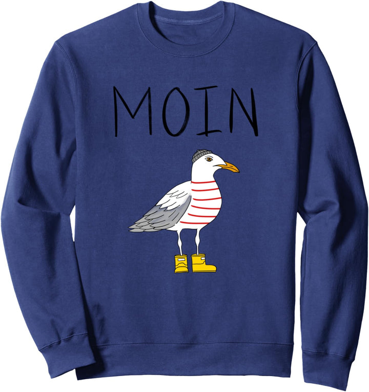 Moin Löppt Spruch Möwe Meer Lustig Geschenk Norden Digga See Sweatshirt