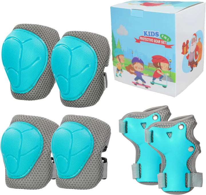 LANOVAGEAR Knieschoner Kinder 2-16 Jahre Schoner Inliner Kinder - Skate Protektoren Set-6er - Kniesc