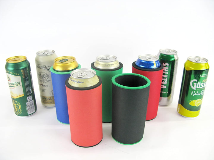 5er Set bunte Mischung Getränkekühler 0,5l Dose - Bierkühler - Neoprenkühler - passgenau ~Dosenkühle